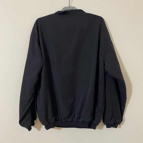 Vintage Tartan Windbreaker Half Button Up Sweater Jacket Mens Size XL Black - Picture 9 of 10